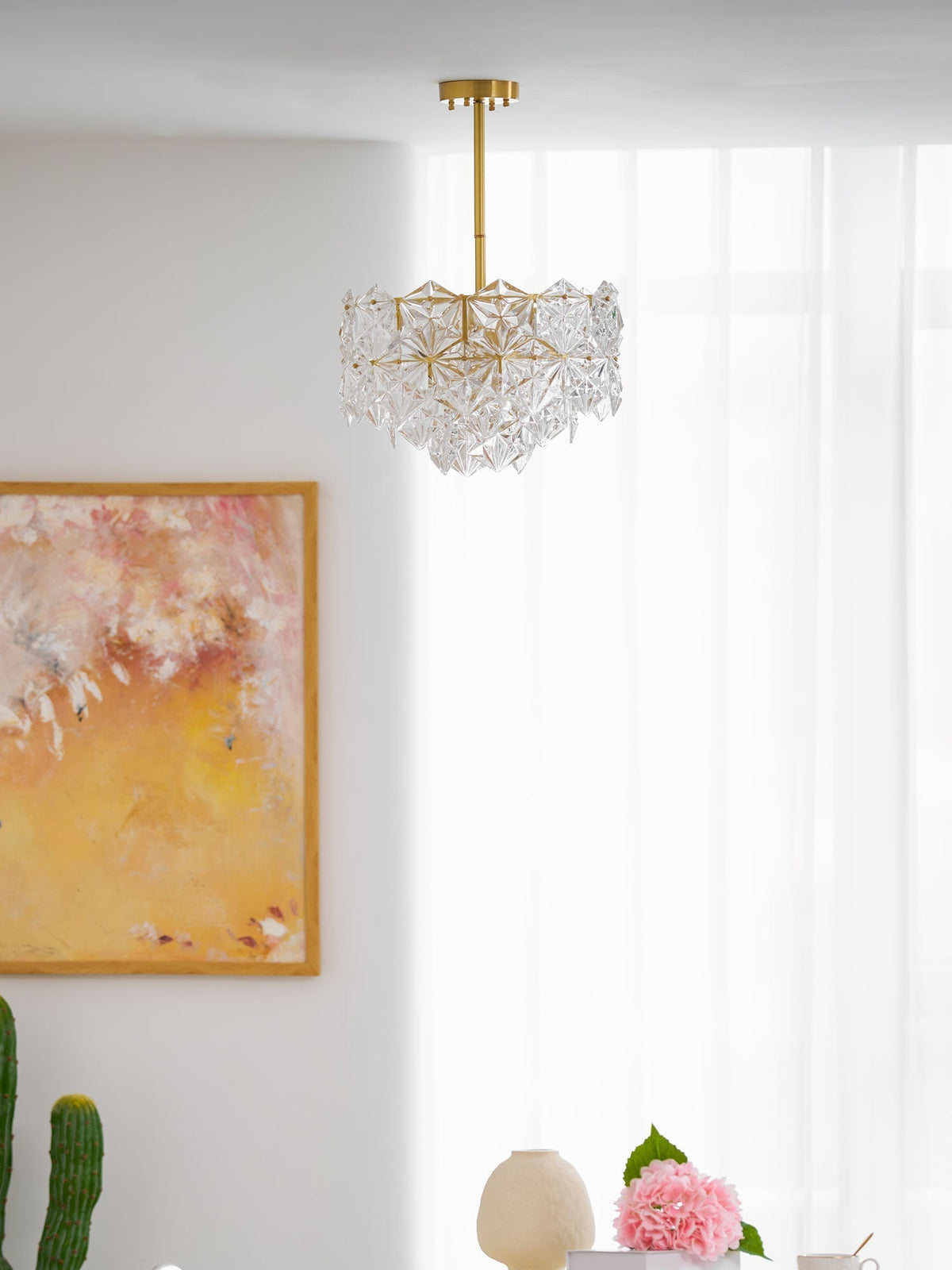 Cedrella Glass Chandelier-Moonnatur