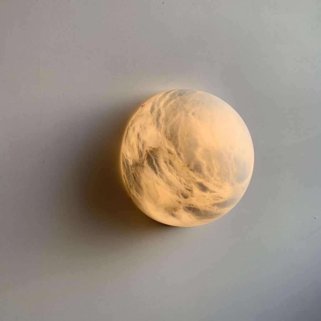 Erlenlynne Alabaster Wall Light-Moonnatur