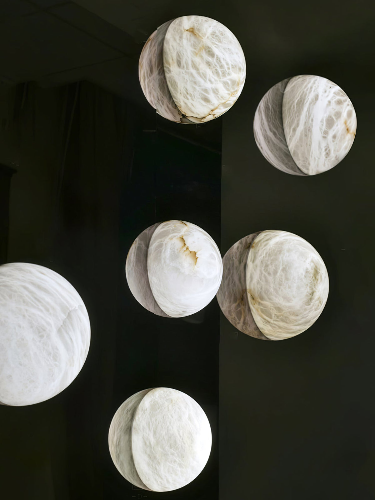 Erlenlynne Alabaster Wall Light-Moonnatur
