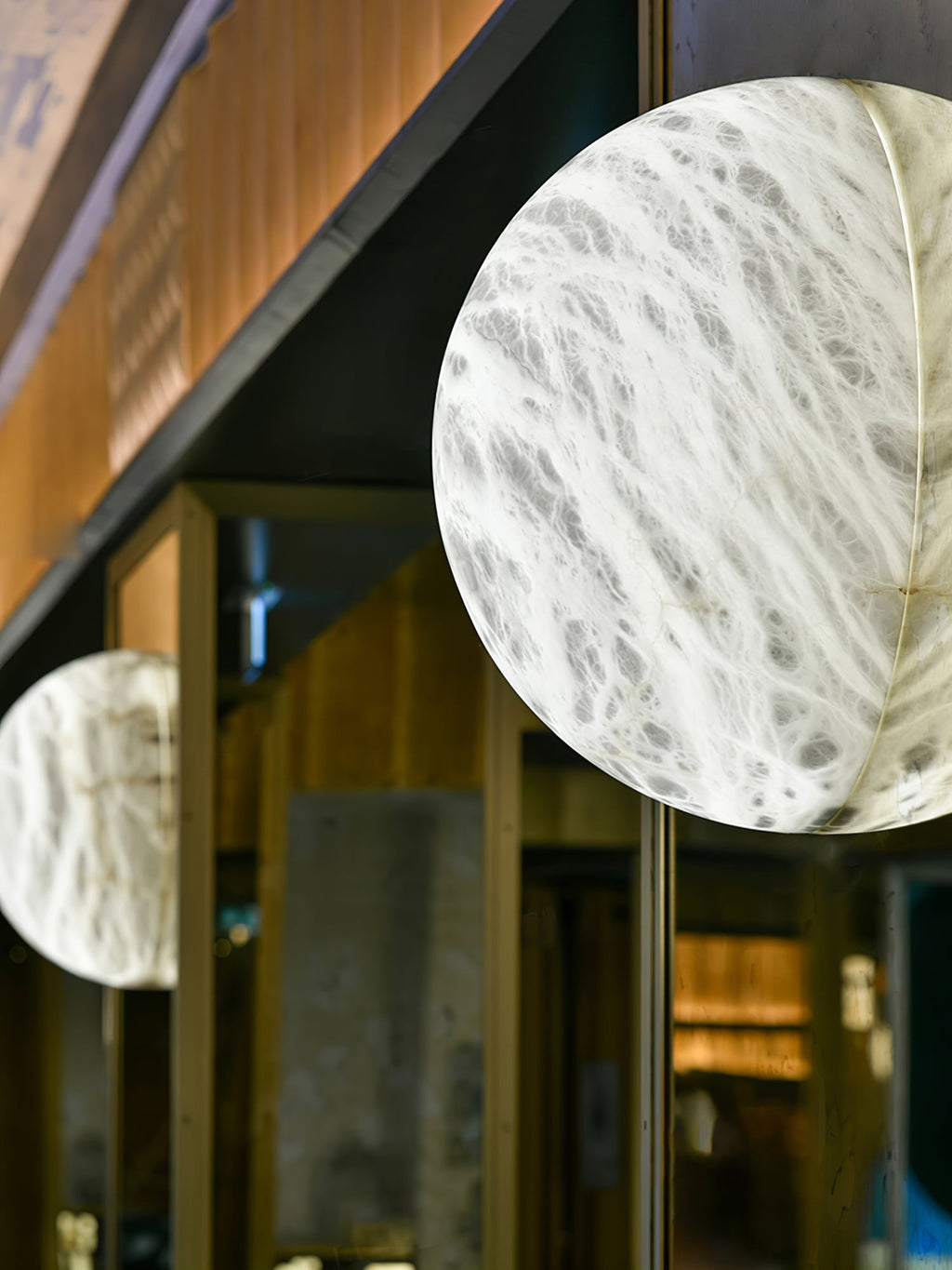 Erlenlynne Alabaster Wall Light-Moonnatur