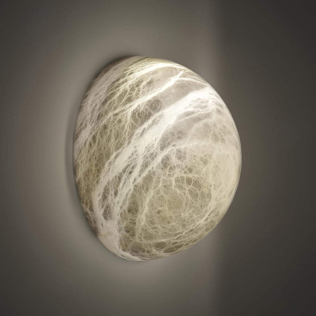 Erlenlynne Alabaster Wall Light-Moonnatur