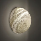 Erlenlynne Alabaster Wall Light-Moonnatur