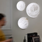 Erlenlynne Alabaster Wall Light-Moonnatur