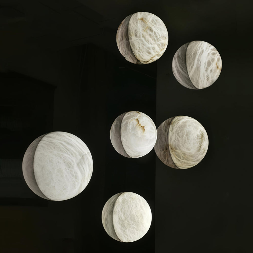 Erlenlynne Alabaster Wall Light-Moonnatur