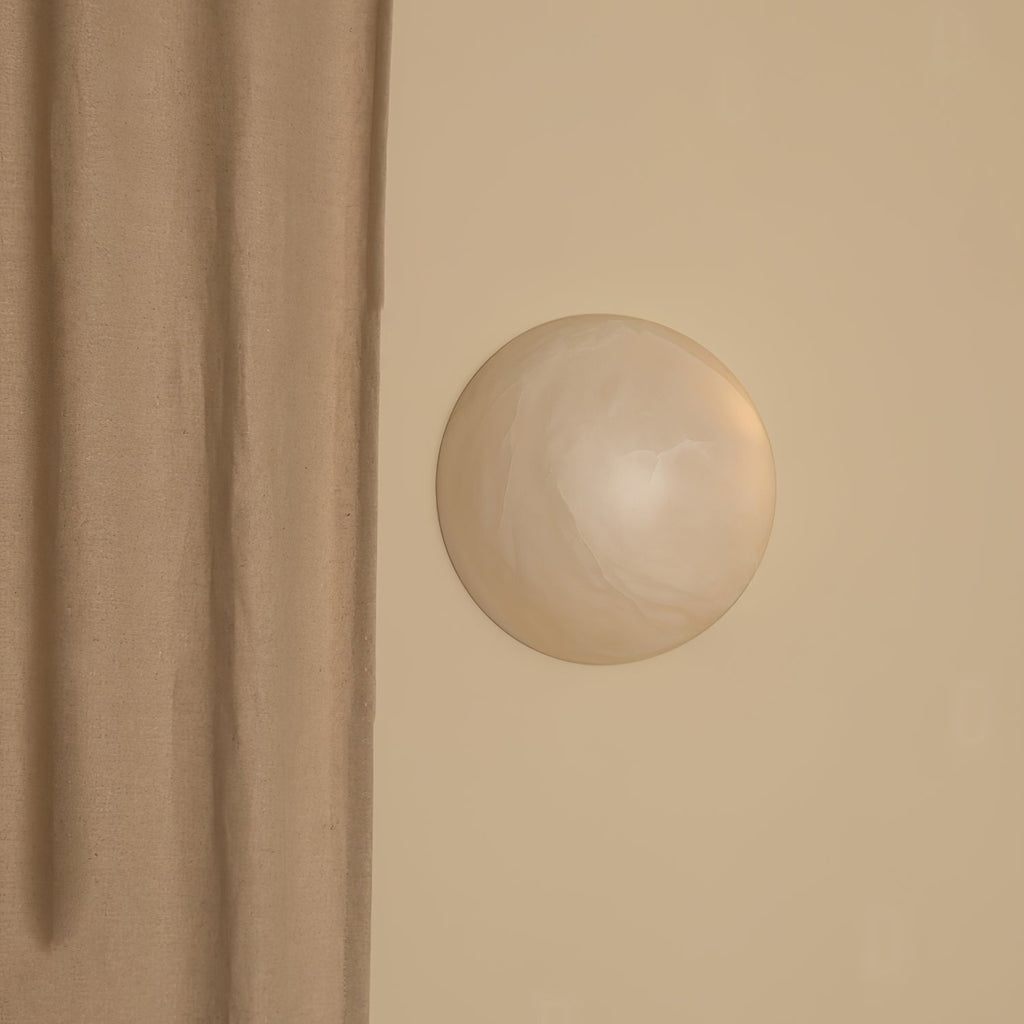 Erlenlynne Alabaster Wall Light-Moonnatur