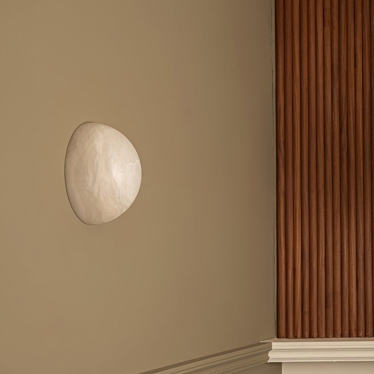 Erlenlynne Alabaster Wall Light-Moonnatur