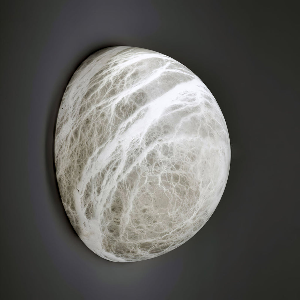 Erlenlynne Alabaster Wall Light-Moonnatur