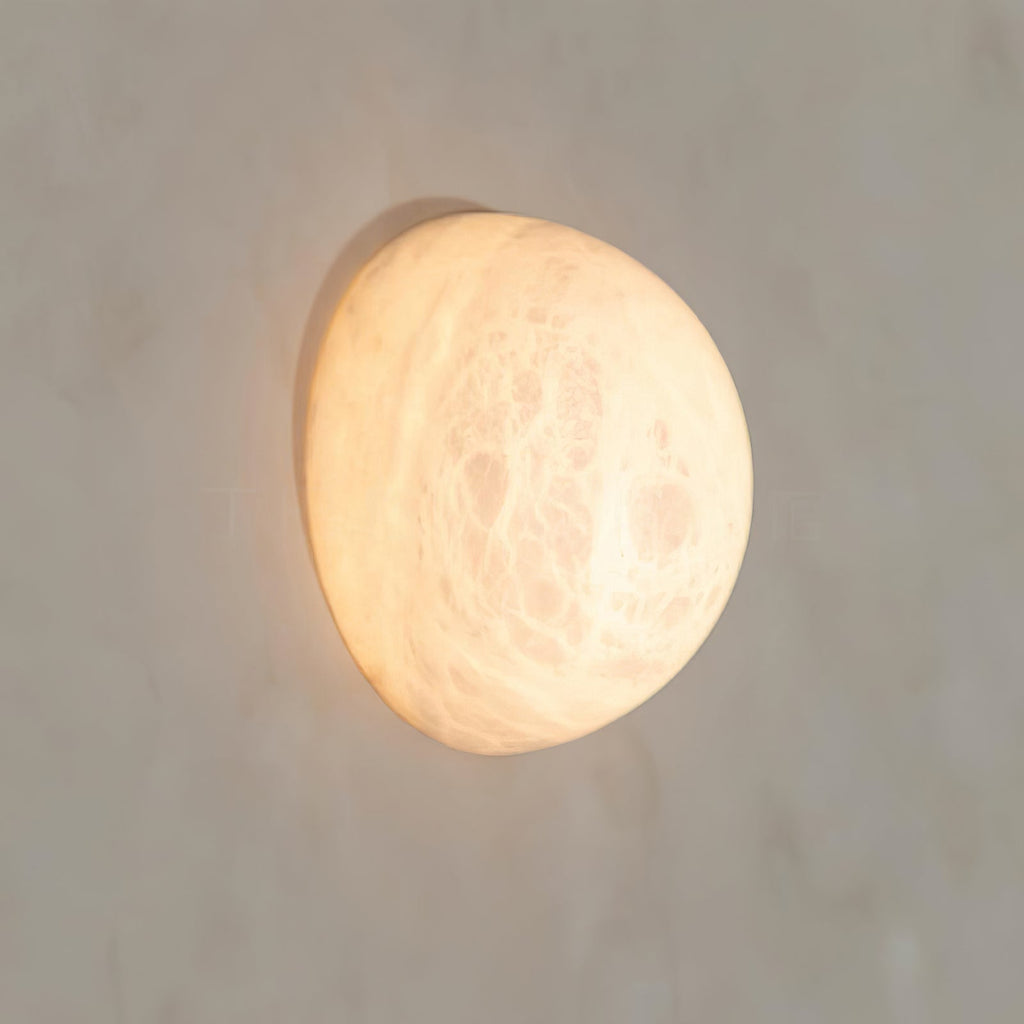 Erlenlynne Alabaster Wall Light-Moonnatur