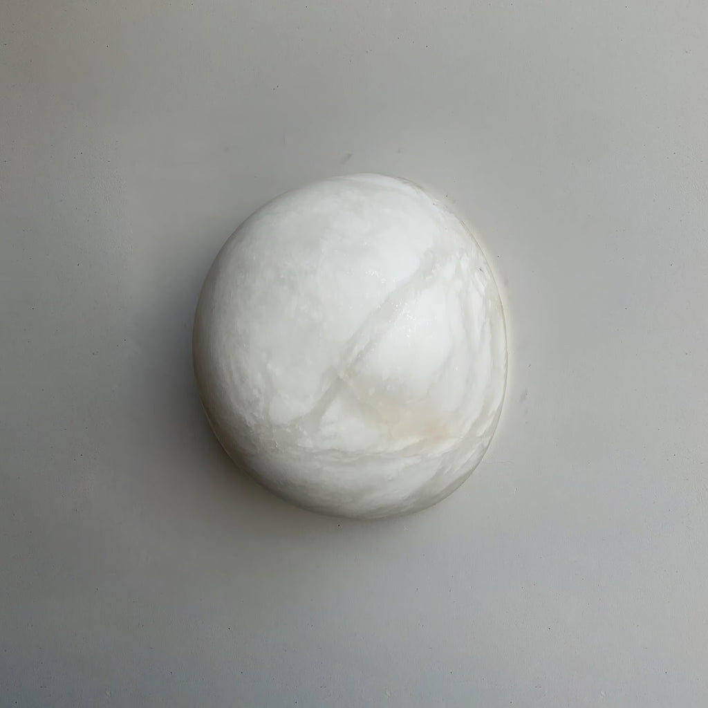 Erlenlynne Alabaster Wall Light-Moonnatur