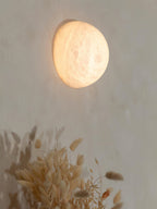 Erlenlynne Alabaster Wall Light-Moonnatur