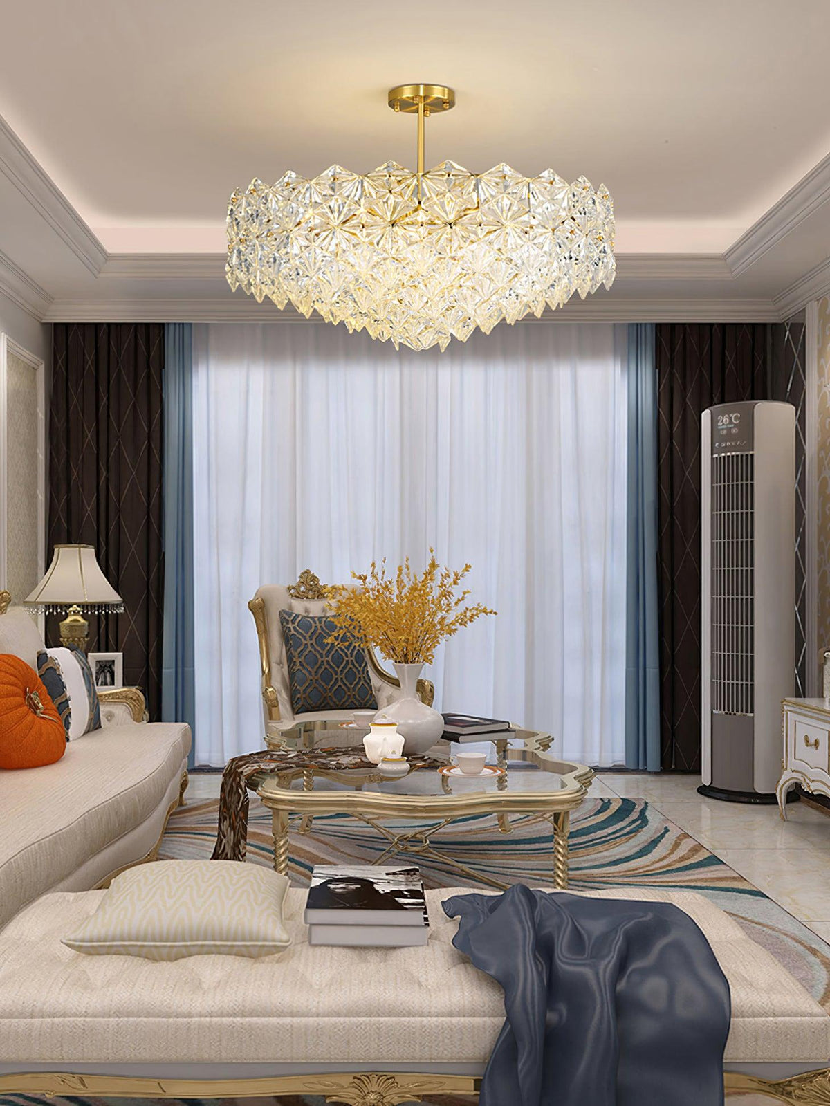 Cedrella Glass Chandelier-Moonnatur