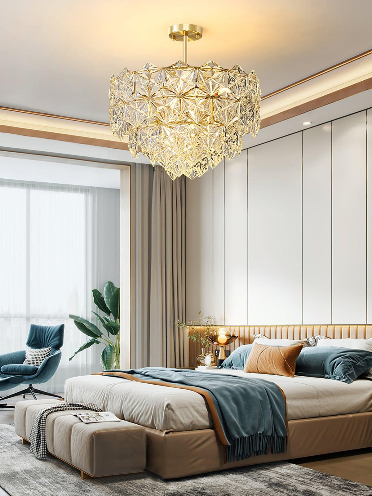 Cedrella Glass Chandelier-Moonnatur