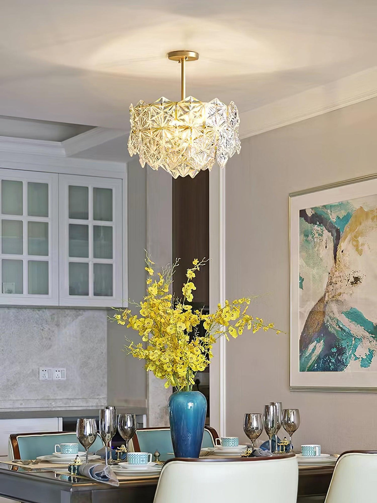 Cedrella Glass Chandelier-Moonnatur