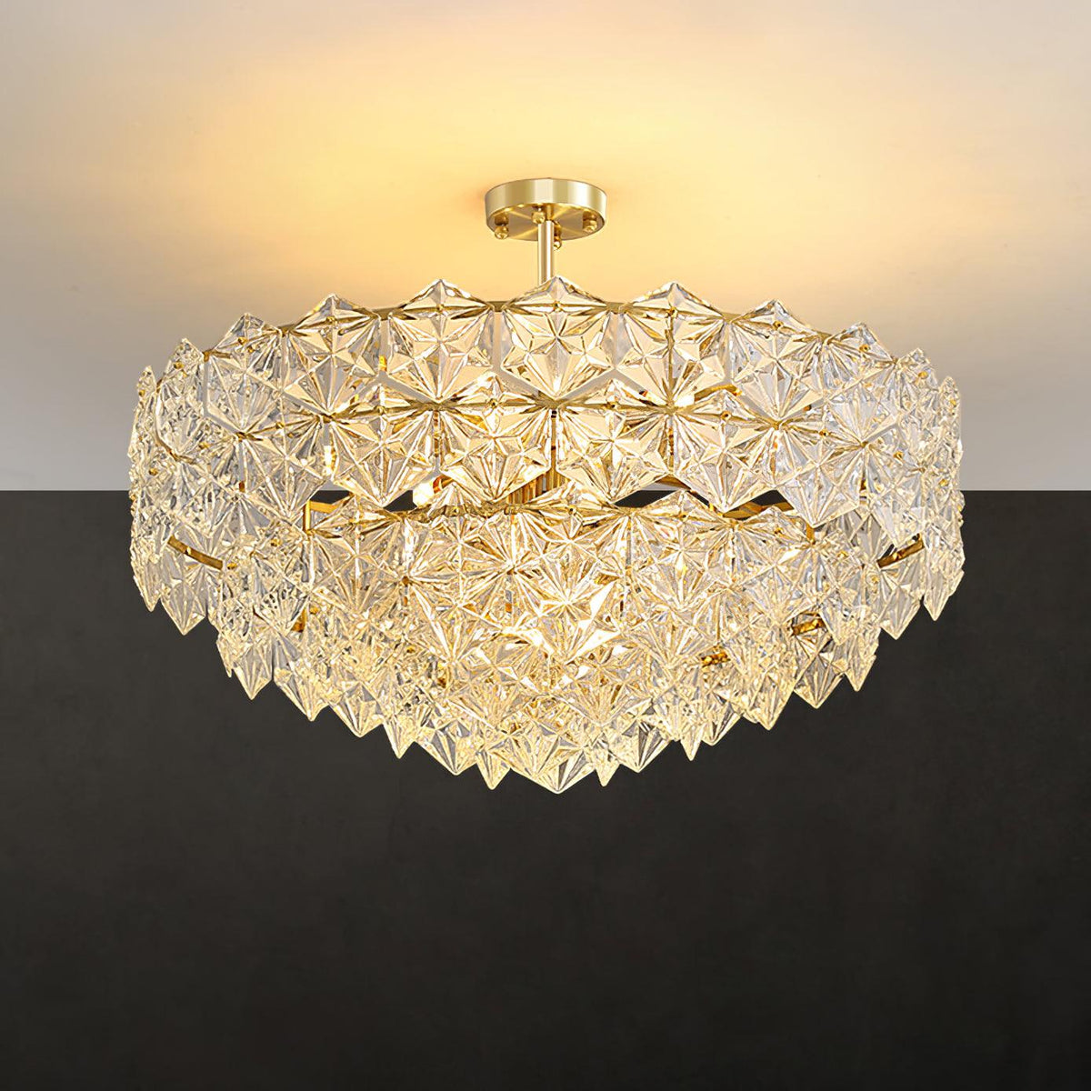 Cedrella Glass Chandelier-Moonnatur