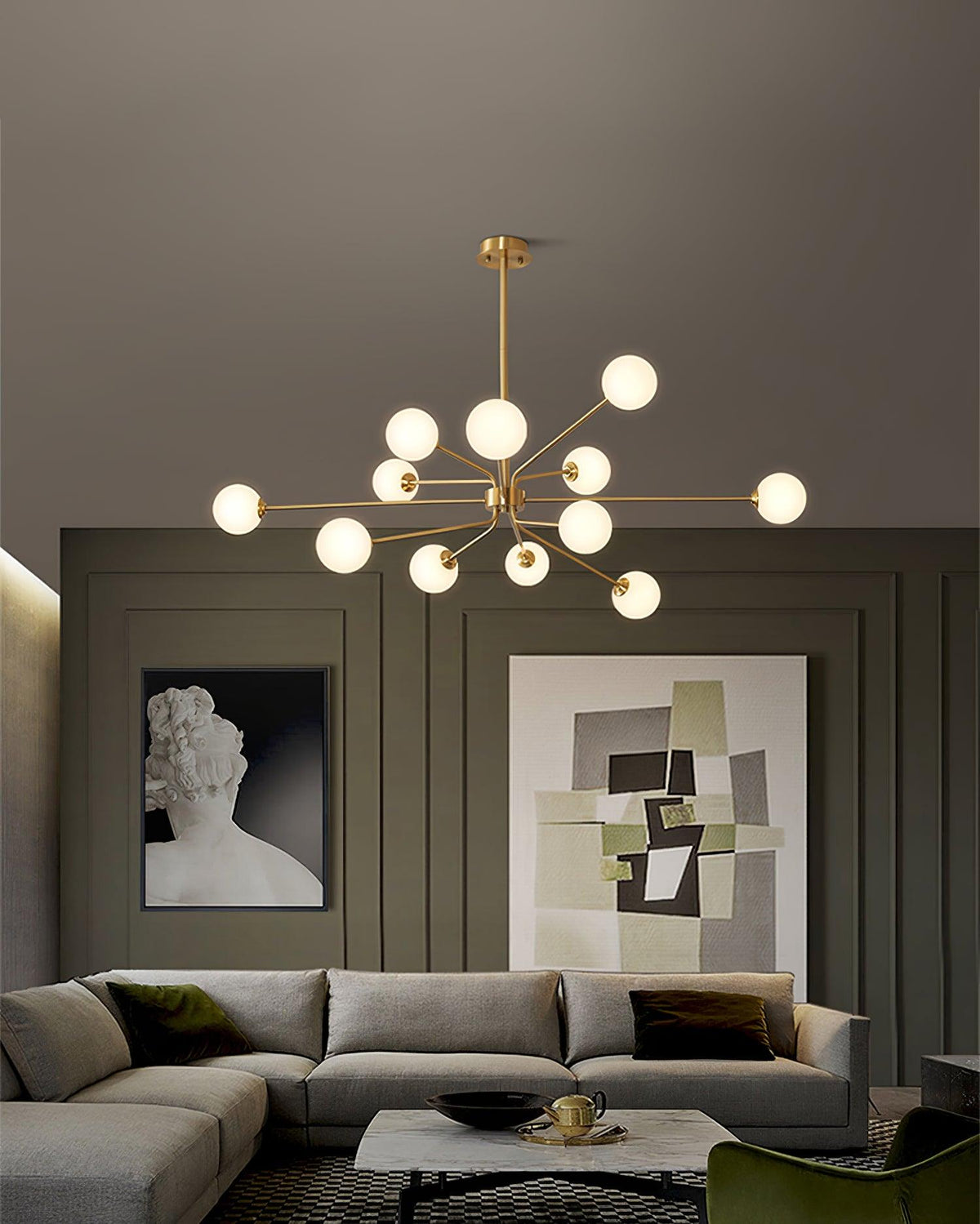 Ardenelle Glass Chandelier-Moonnatur