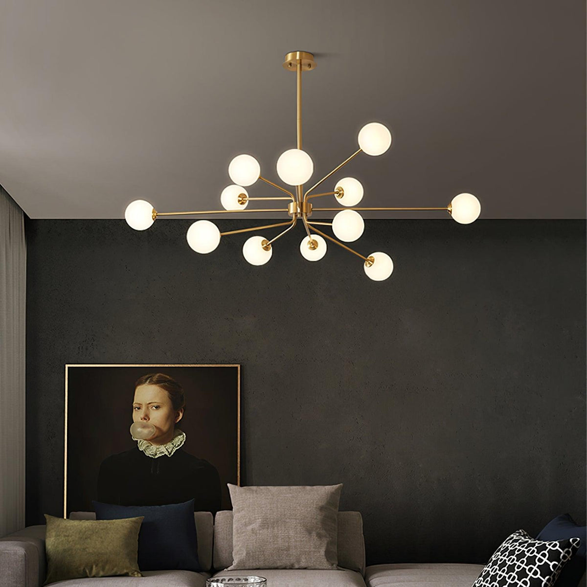 Ardenelle Glass Chandelier-Moonnatur