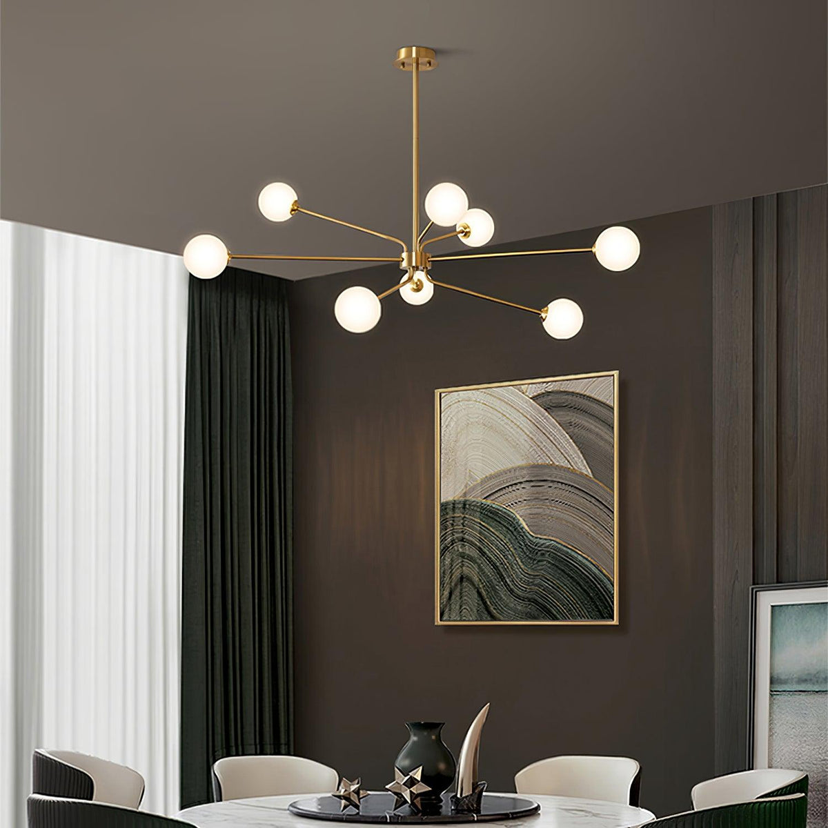 Ardenelle Glass Chandelier-Moonnatur