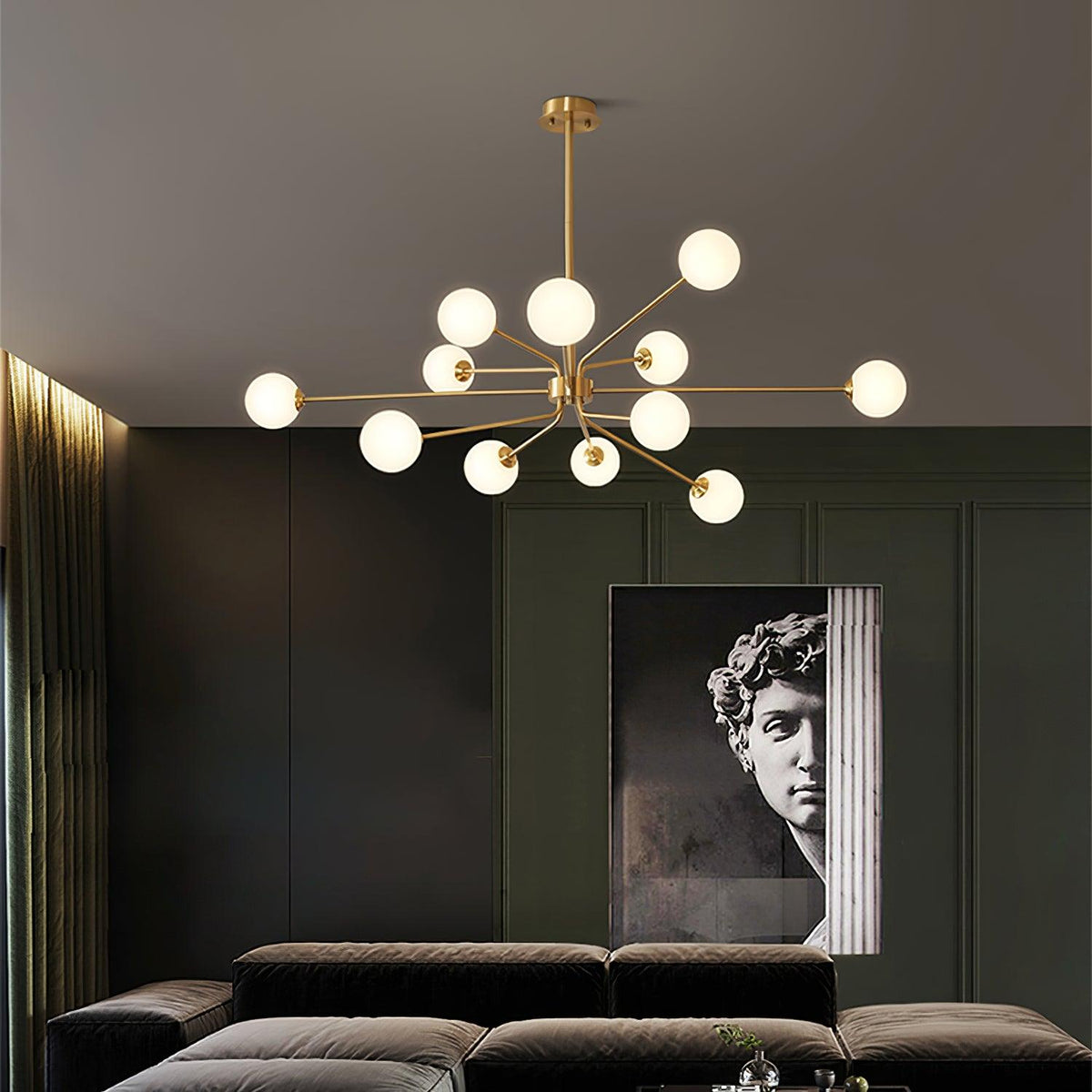 Ardenelle Glass Chandelier-Moonnatur