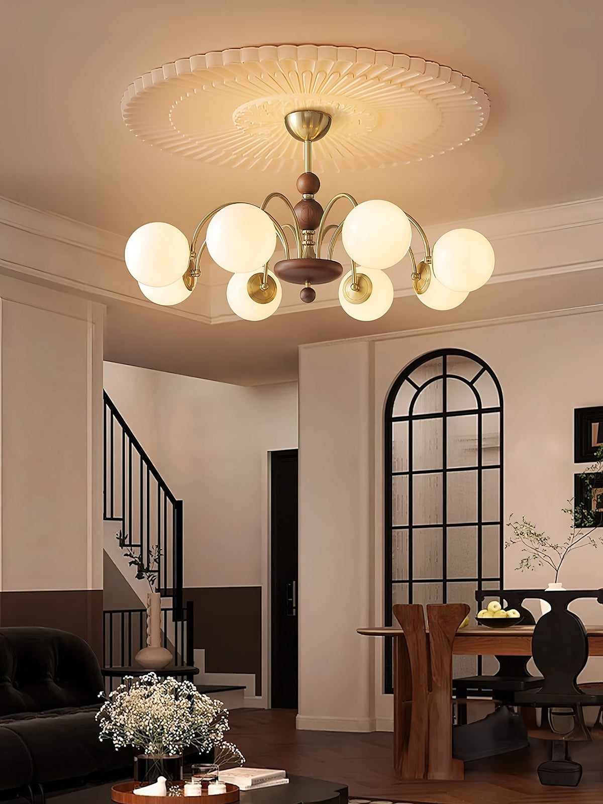 Verrenenora Glass Chandelier-Moonnatur