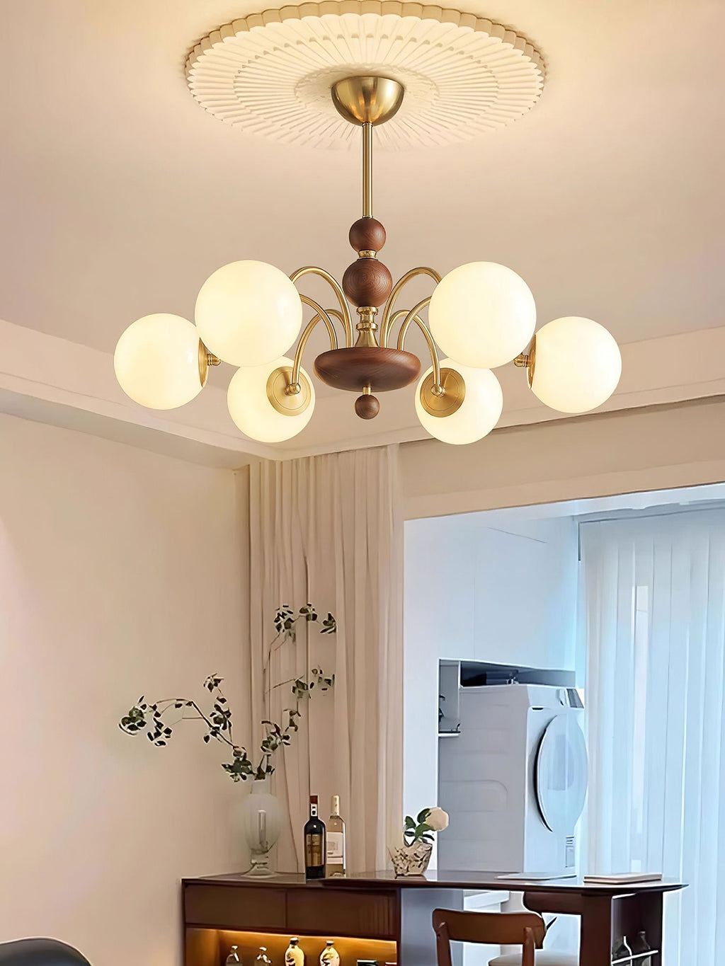 Verrenenora Glass Chandelier-Moonnatur
