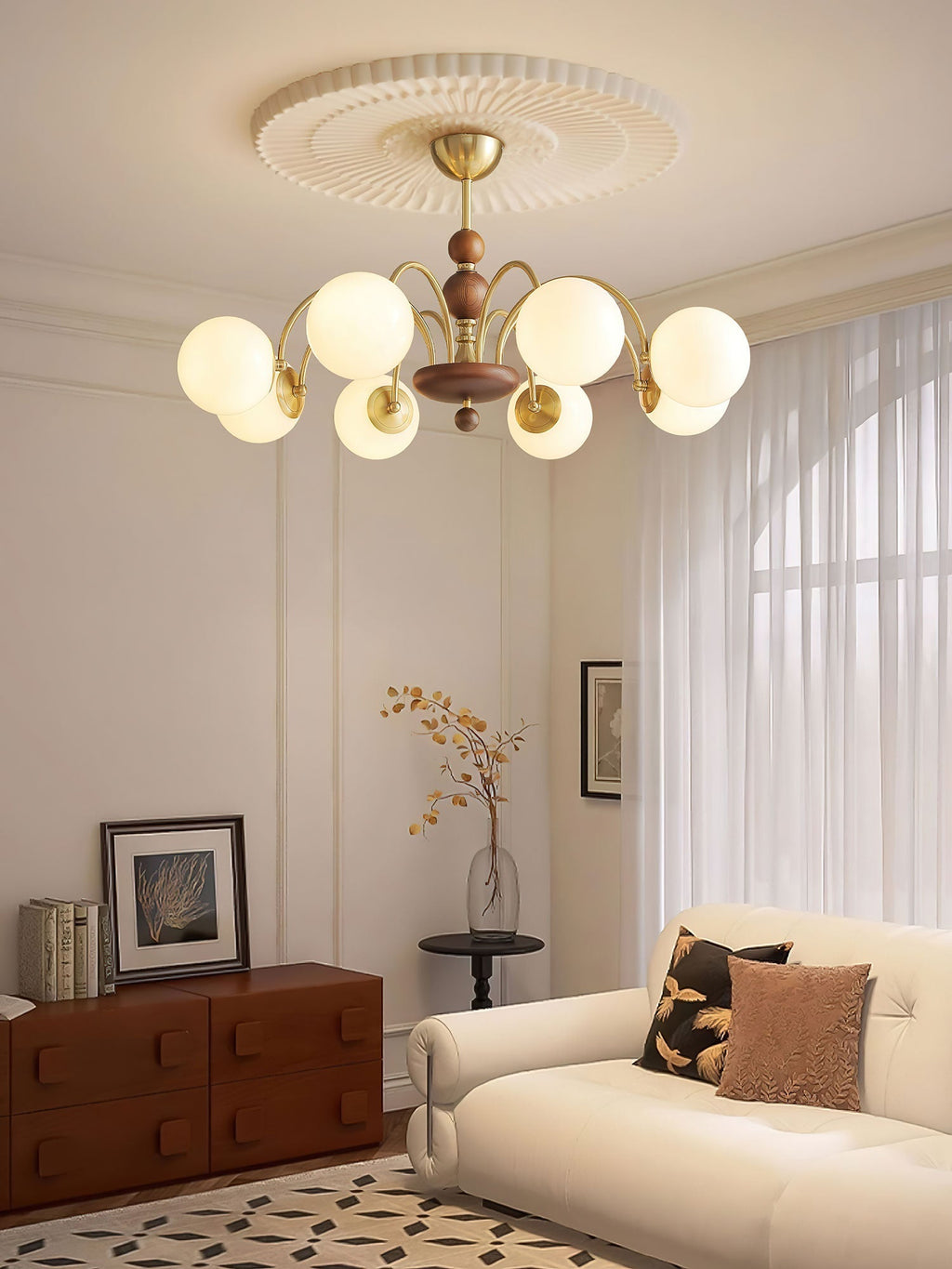 Verrenenora Glass Chandelier-Moonnatur