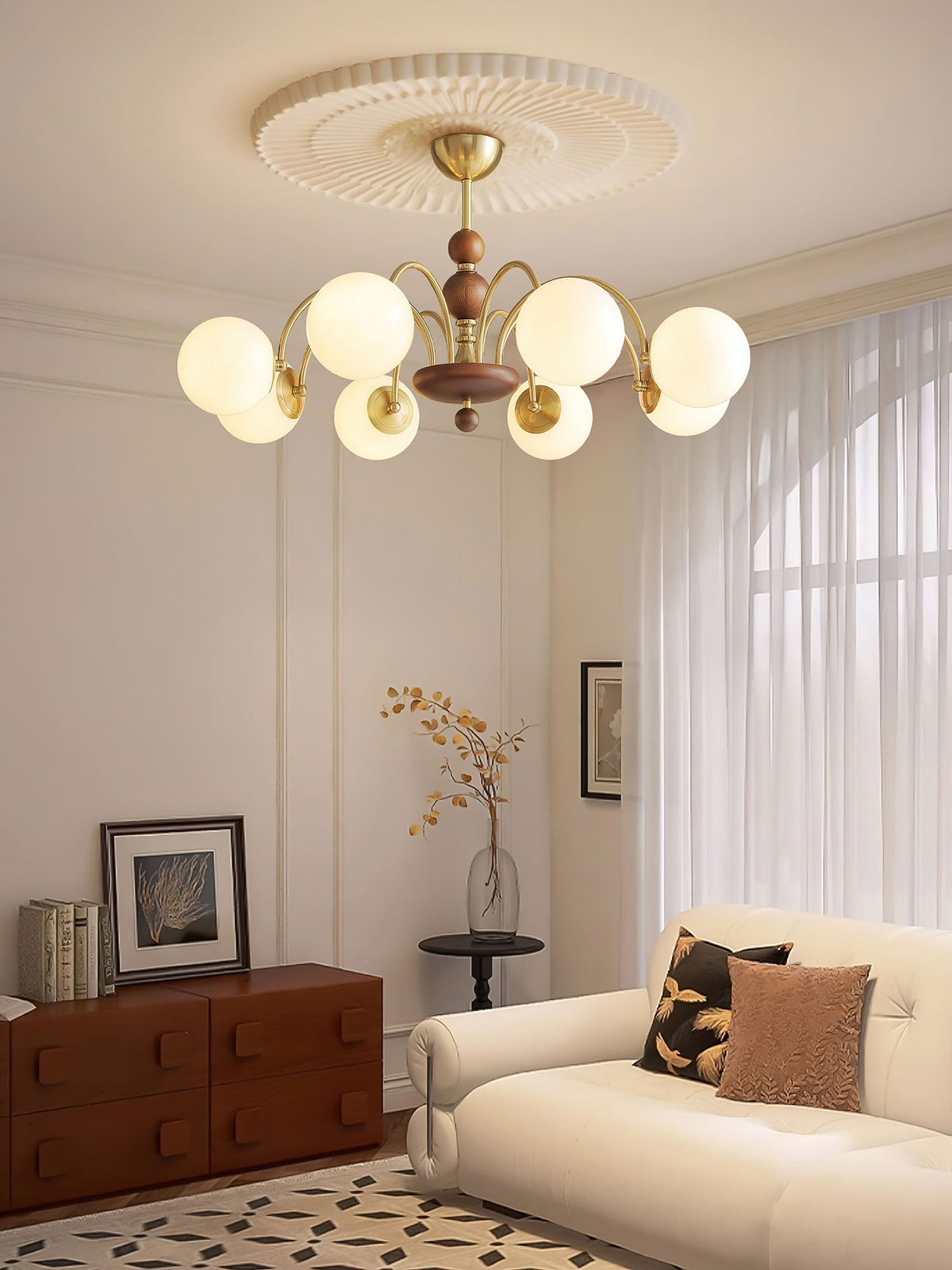 Verrenenora Glass Chandelier-Moonnatur