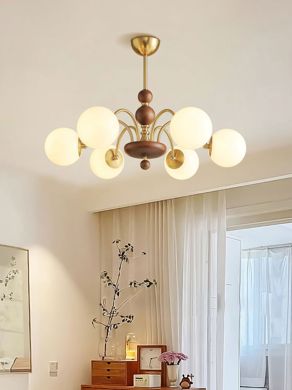 Verrenenora Glass Chandelier-Moonnatur