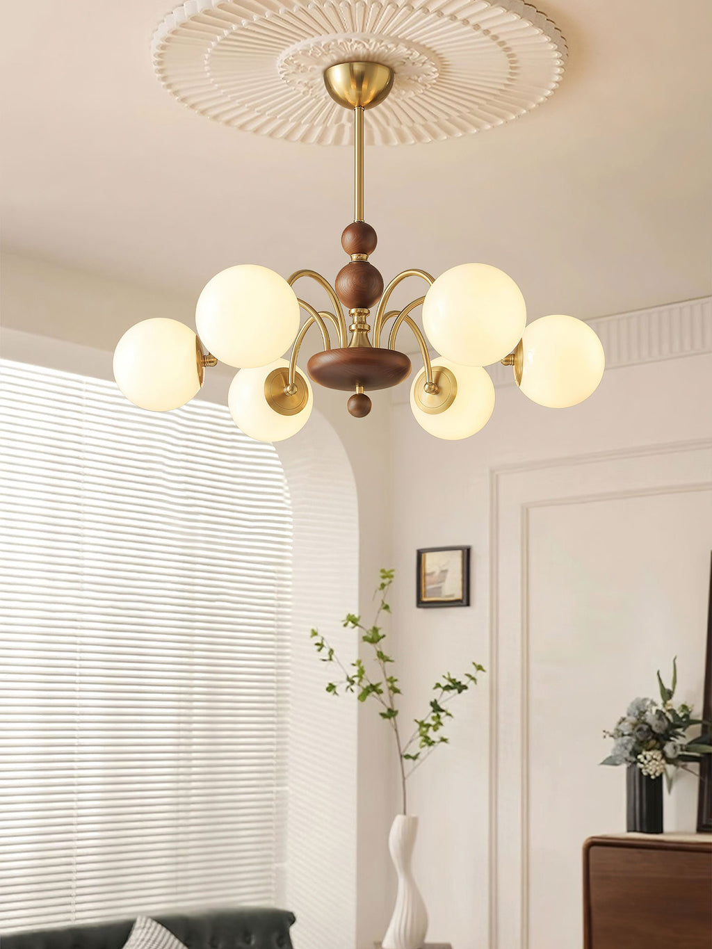 Verrenenora Glass Chandelier-Moonnatur