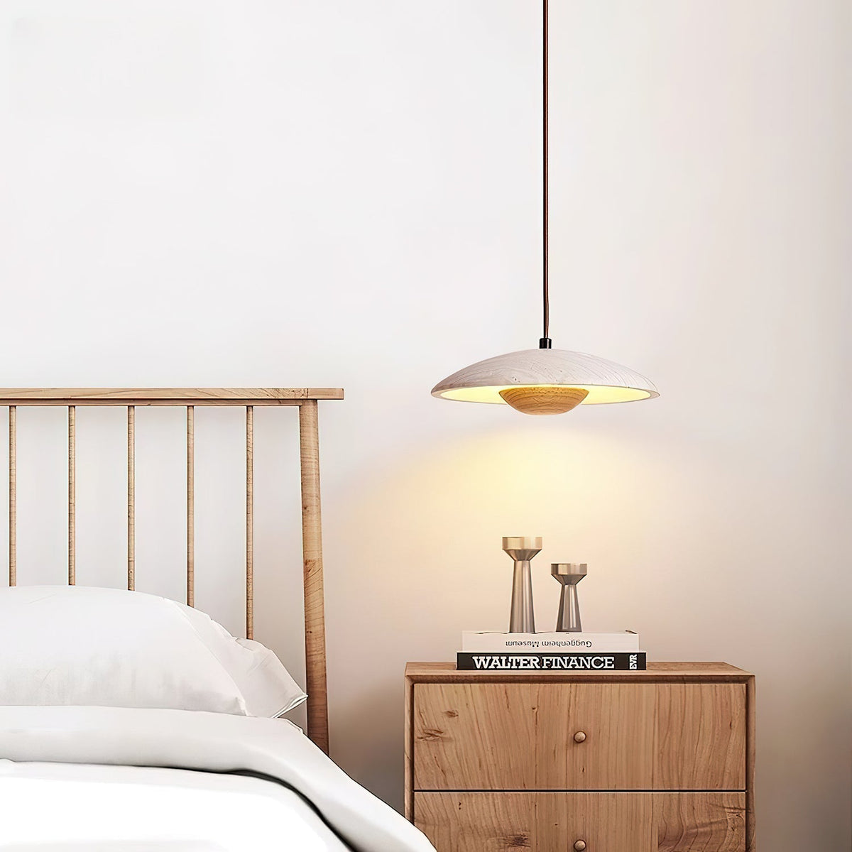 Quenelorie Travertine Pendant Light-Moonnatur