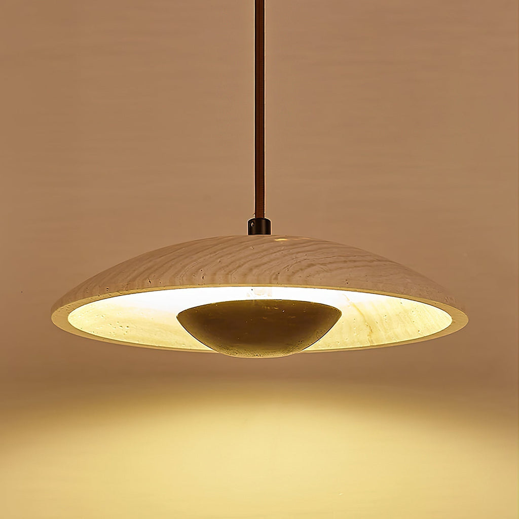 Quenelorie Travertine Pendant Light-Moonnatur