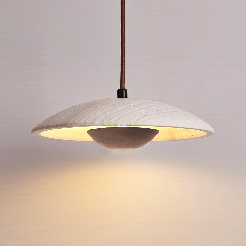 Quenelorie Travertine Pendant Light-Moonnatur