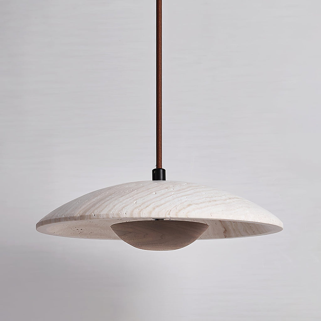 Quenelorie Travertine Pendant Light-Moonnatur