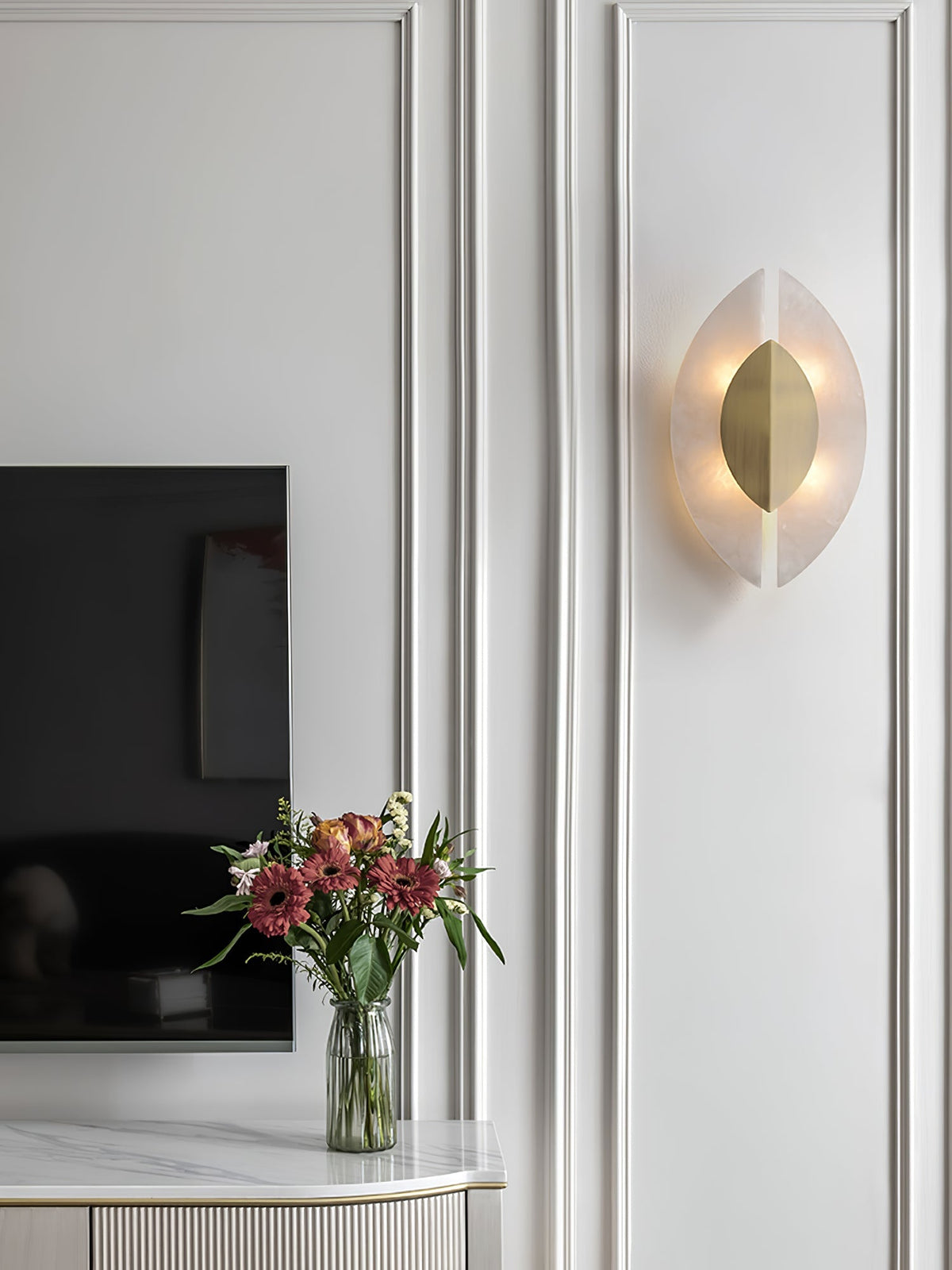 Zorrencove Alabaster Wall Light-Moonnatur
