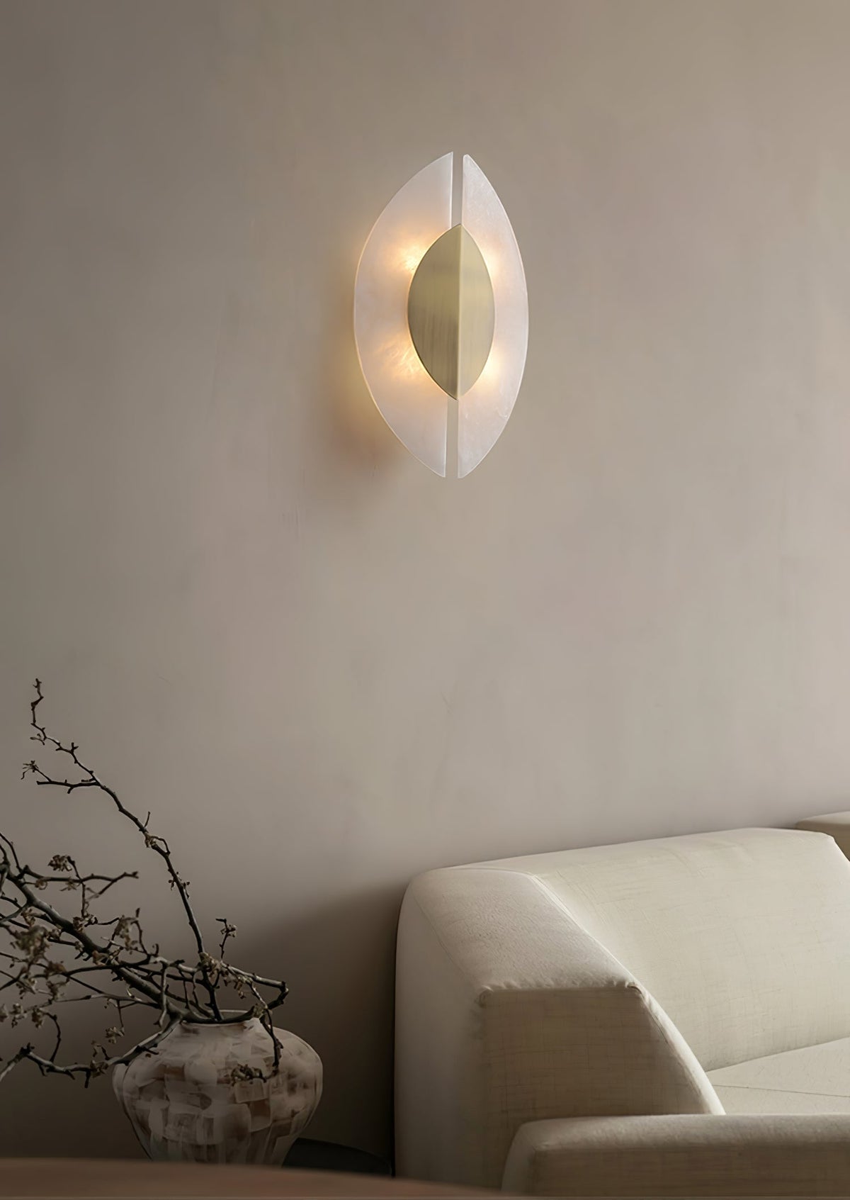 Zorrencove Alabaster Wall Light-Moonnatur
