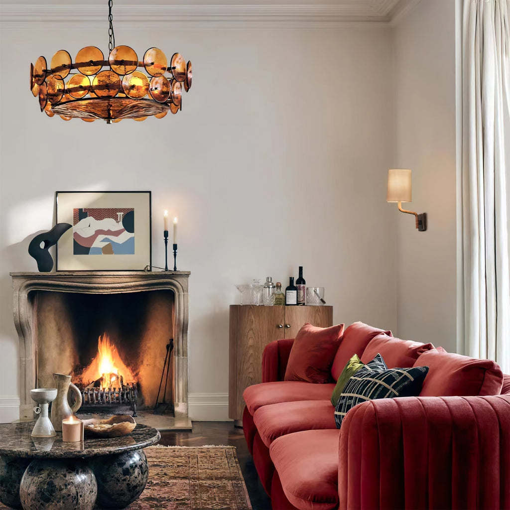 Iveria Glass Chandelier-Moonnatur