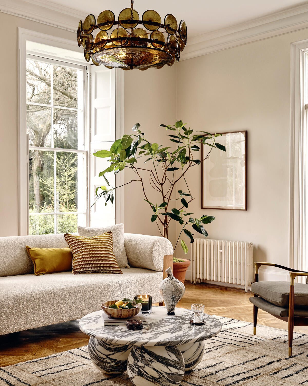 Iveria Glass Chandelier-Moonnatur