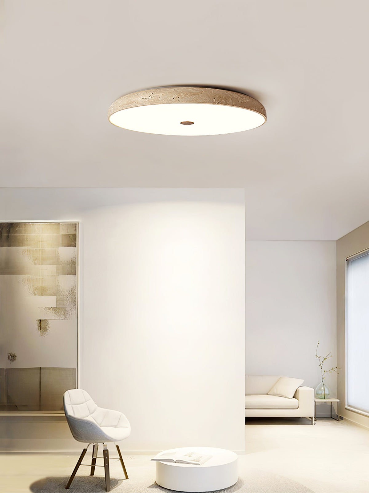 Nardenash Travertine Ceiling Light-Moonnatur