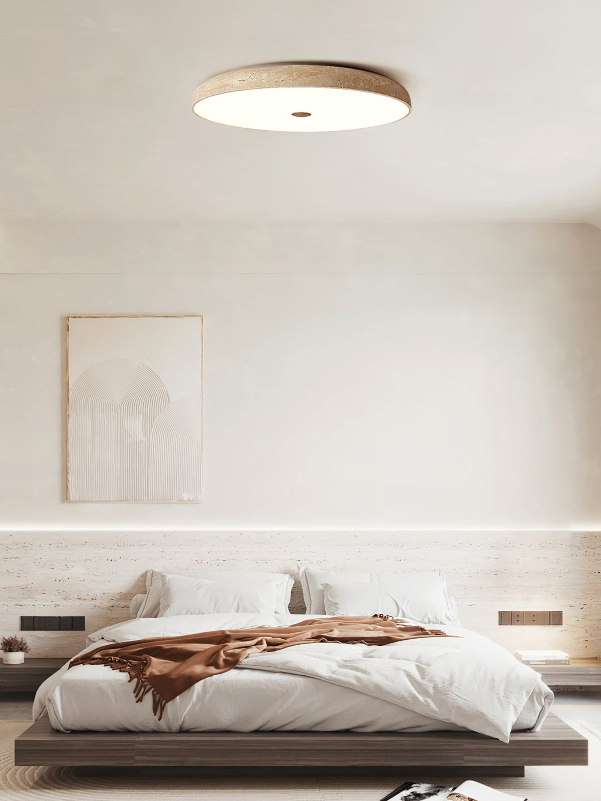 Nardenash Travertine Ceiling Light-Moonnatur