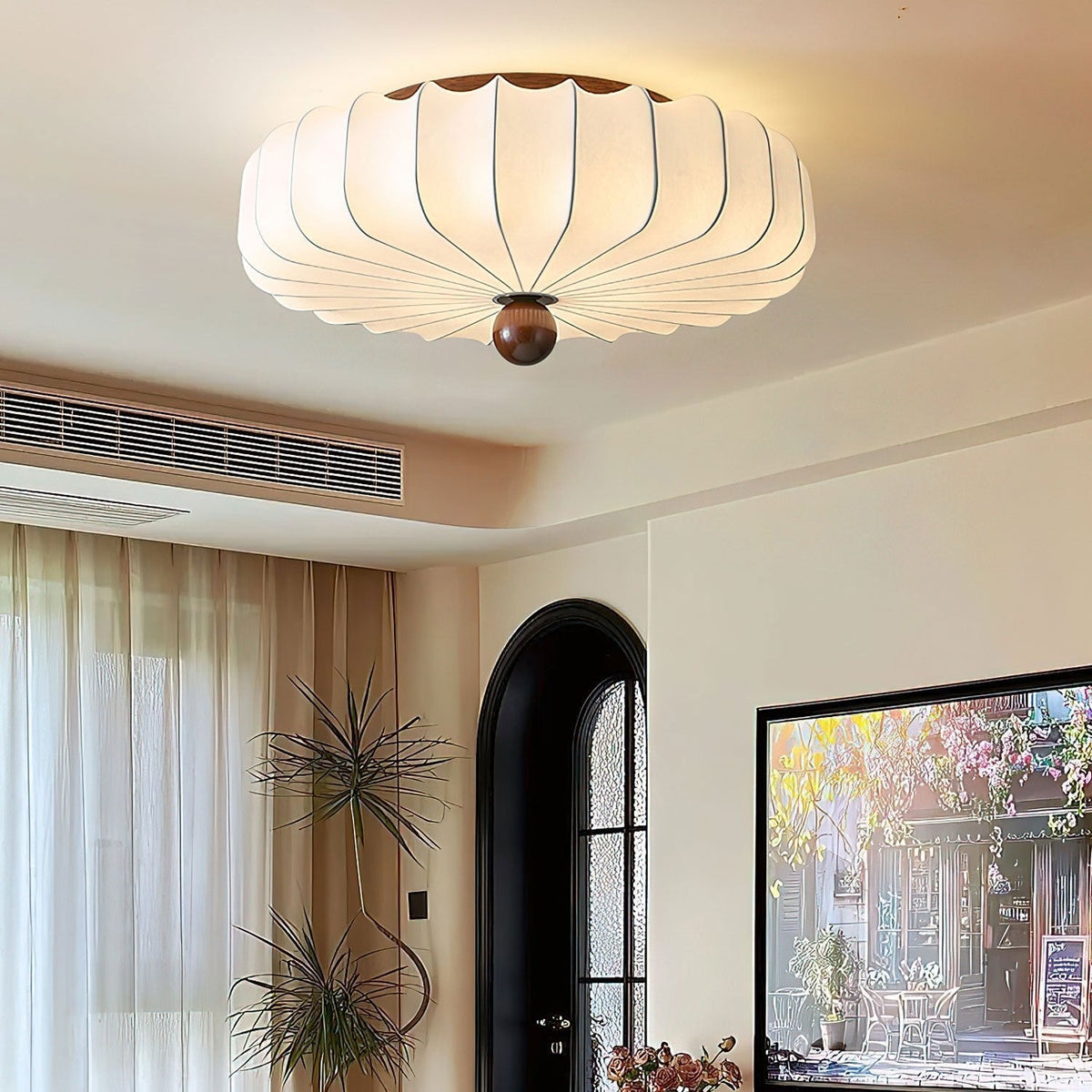 Oakenelia Silk Ceiling Light-Moonnatur