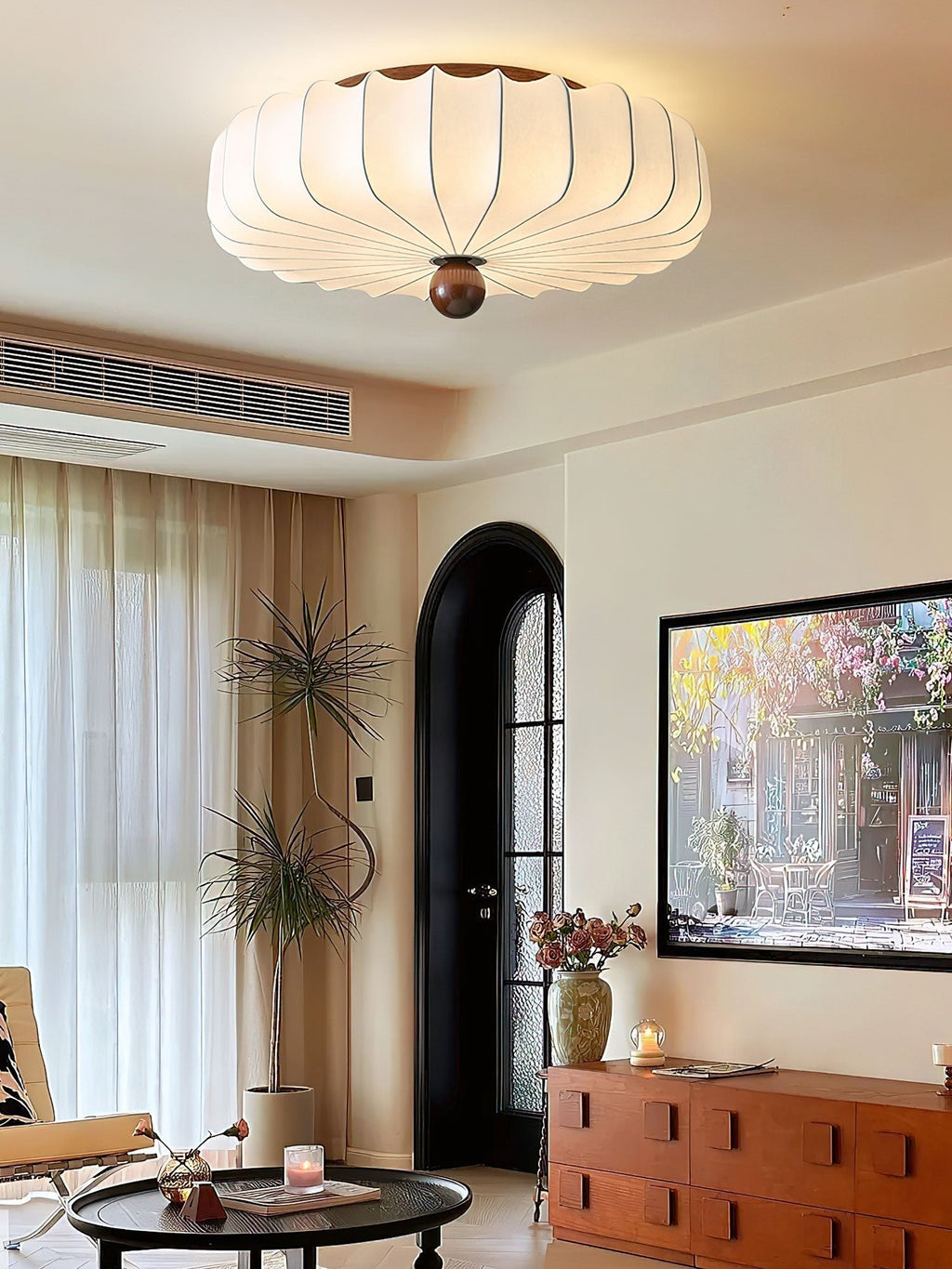 Oakenelia Silk Ceiling Light-Moonnatur