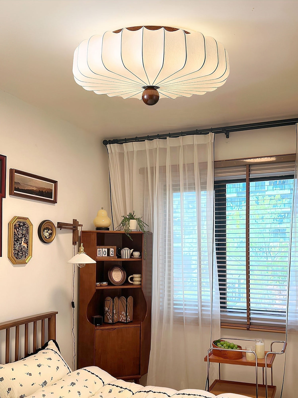 Oakenelia Silk Ceiling Light-Moonnatur