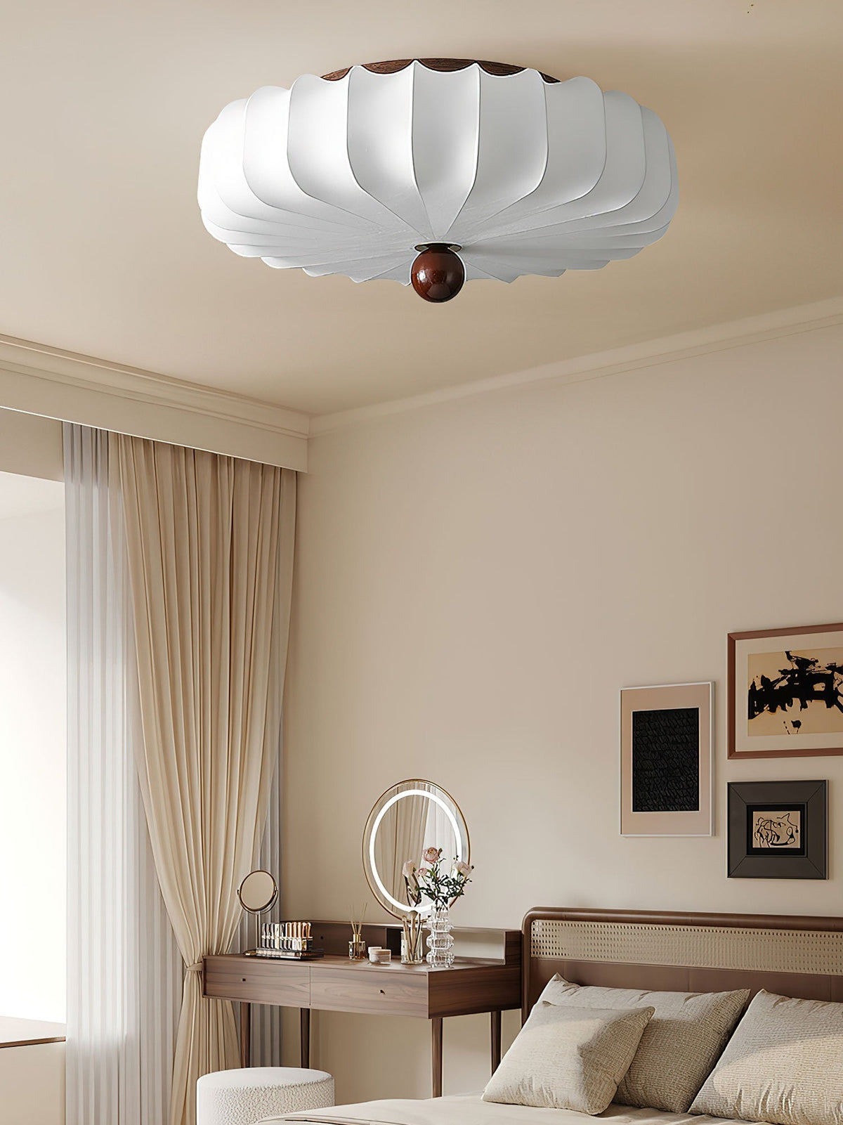 Oakenelia Silk Ceiling Light-Moonnatur