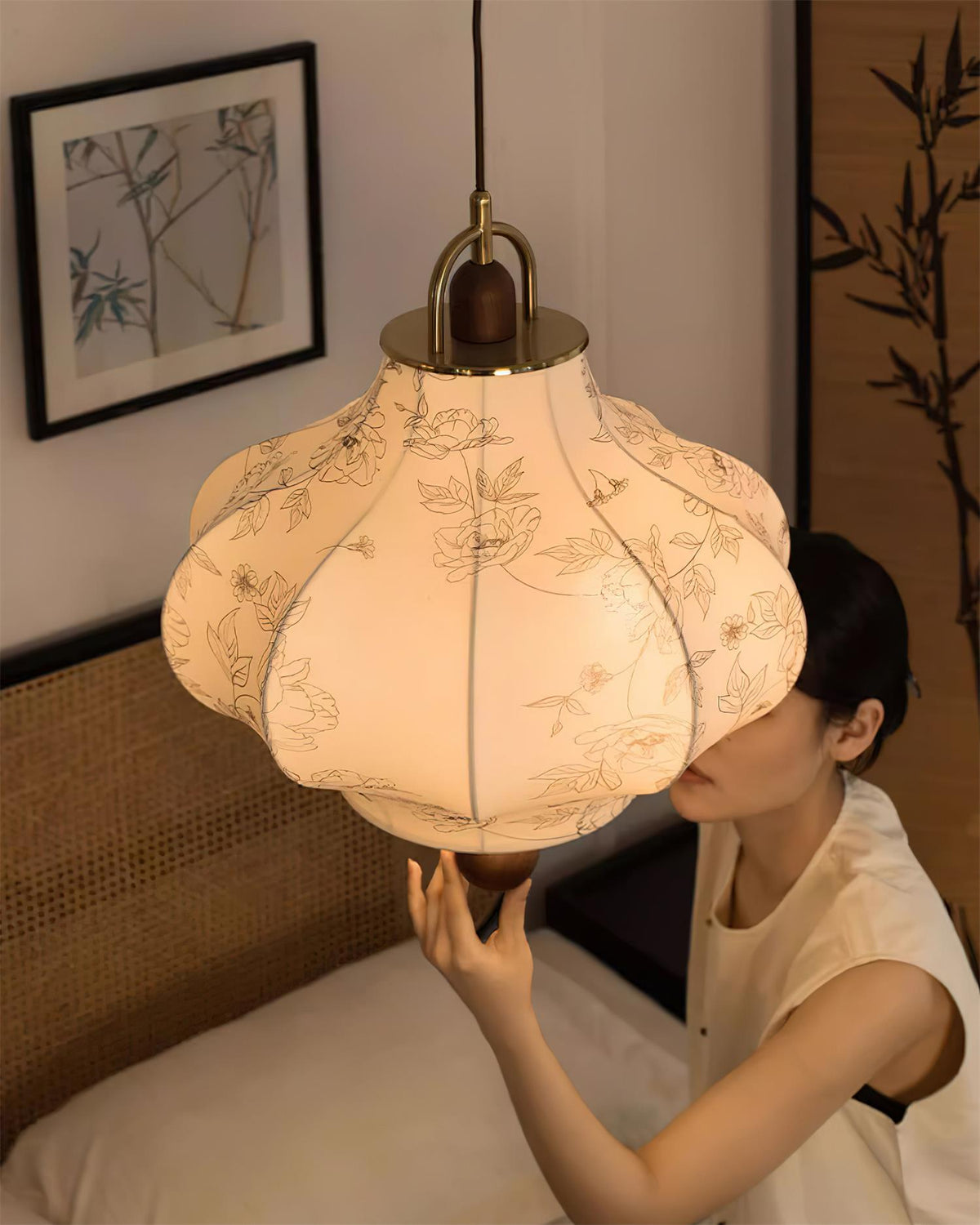 Finverhaven Fabric Pendant Light-Moonnatur