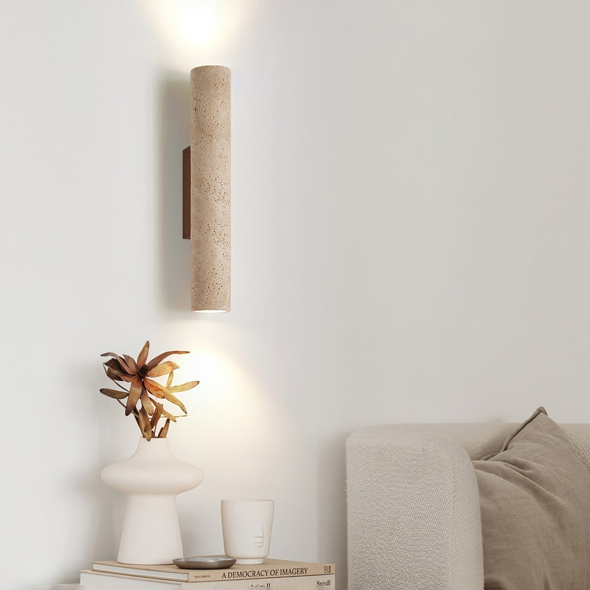 Rildenora Travertine Wall Light-Moonnatur