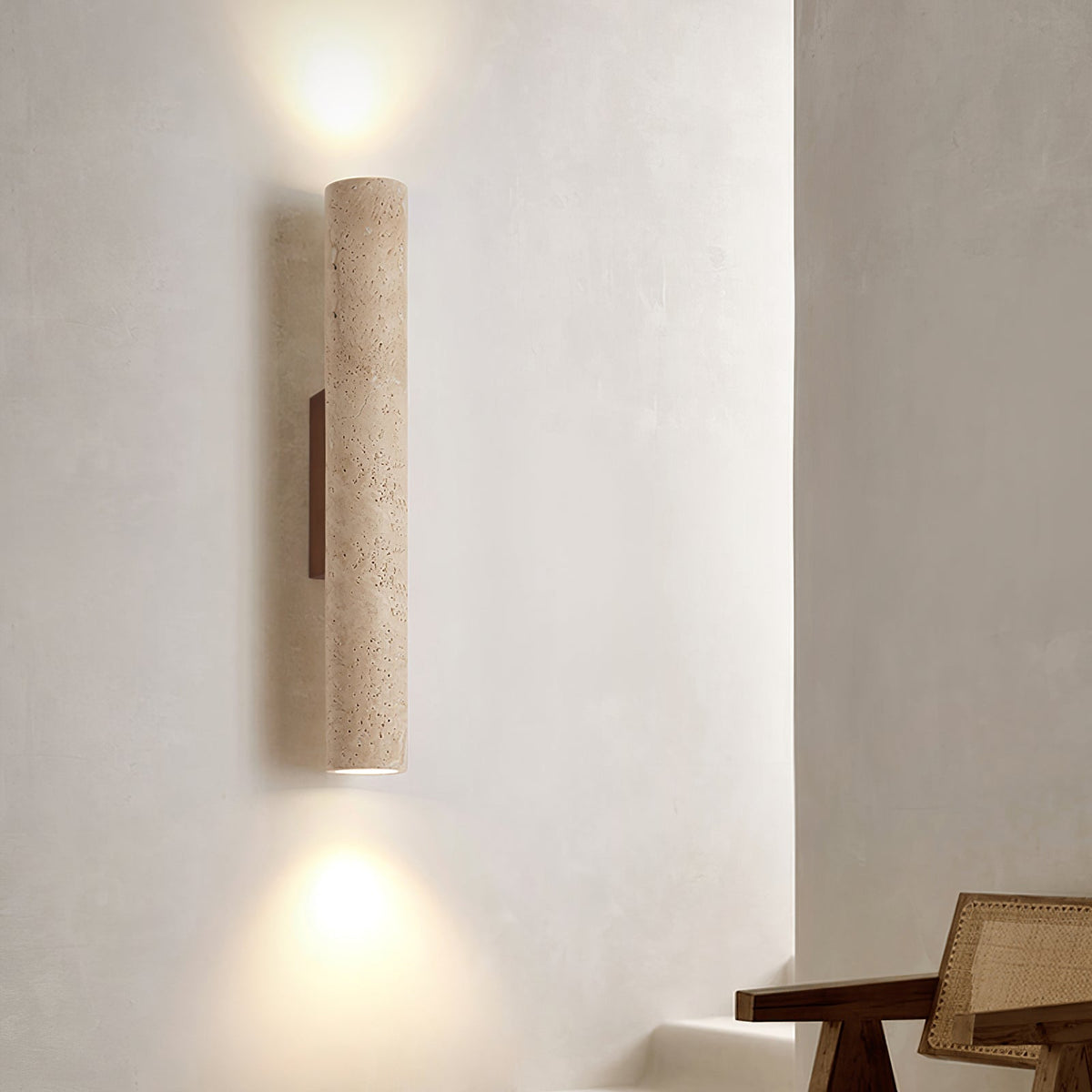 Rildenora Travertine Wall Light-Moonnatur