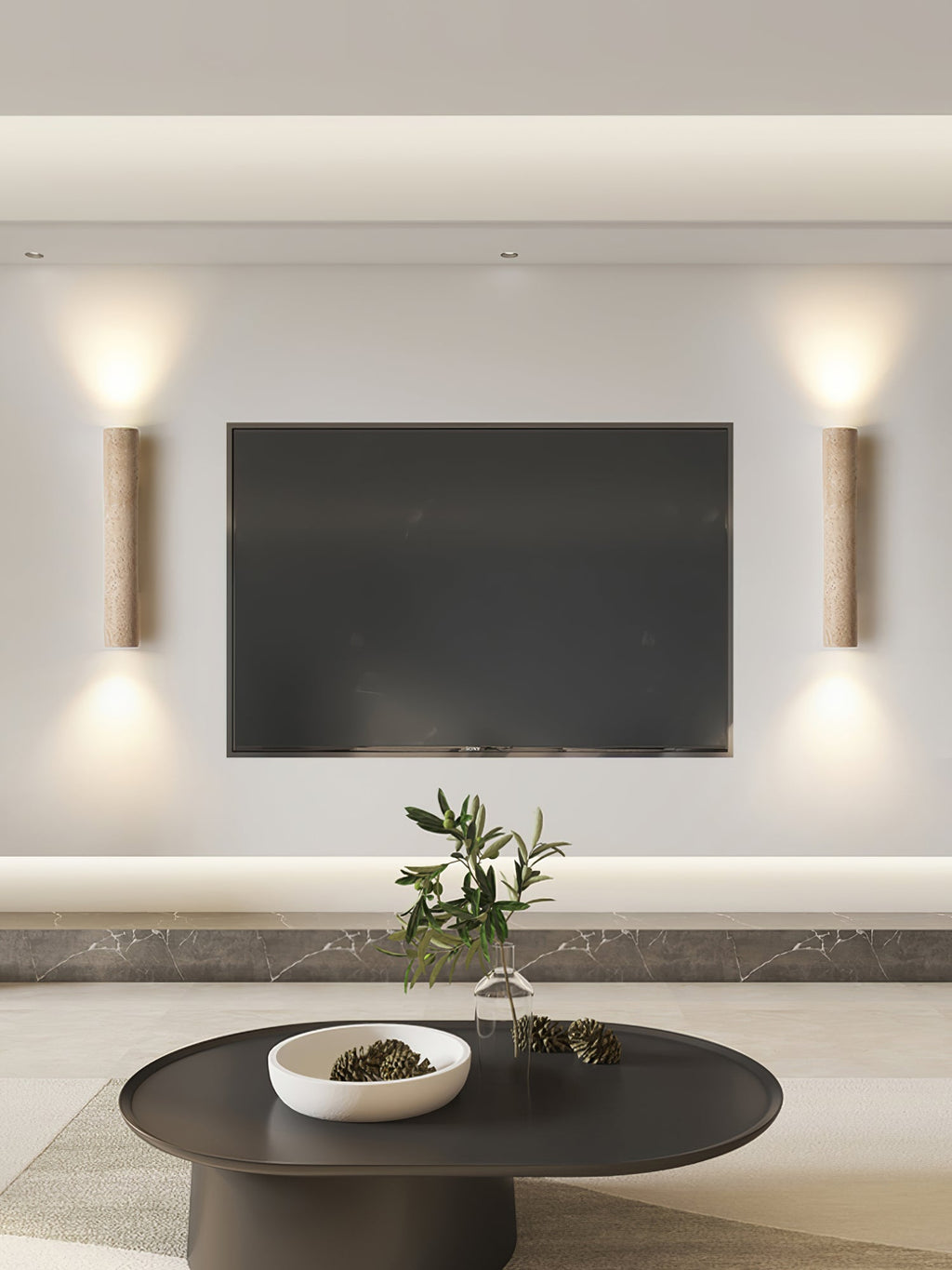 Rildenora Travertine Wall Light-Moonnatur