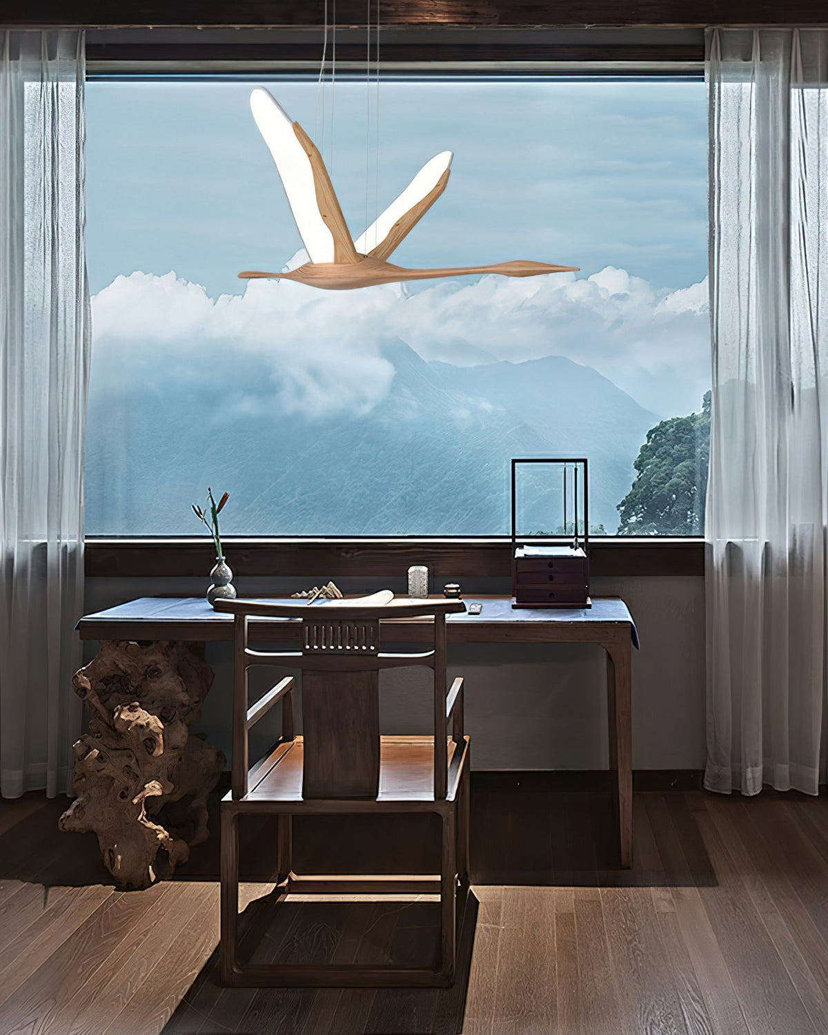 Davenenna Wood Pendant Light-Moonnatur