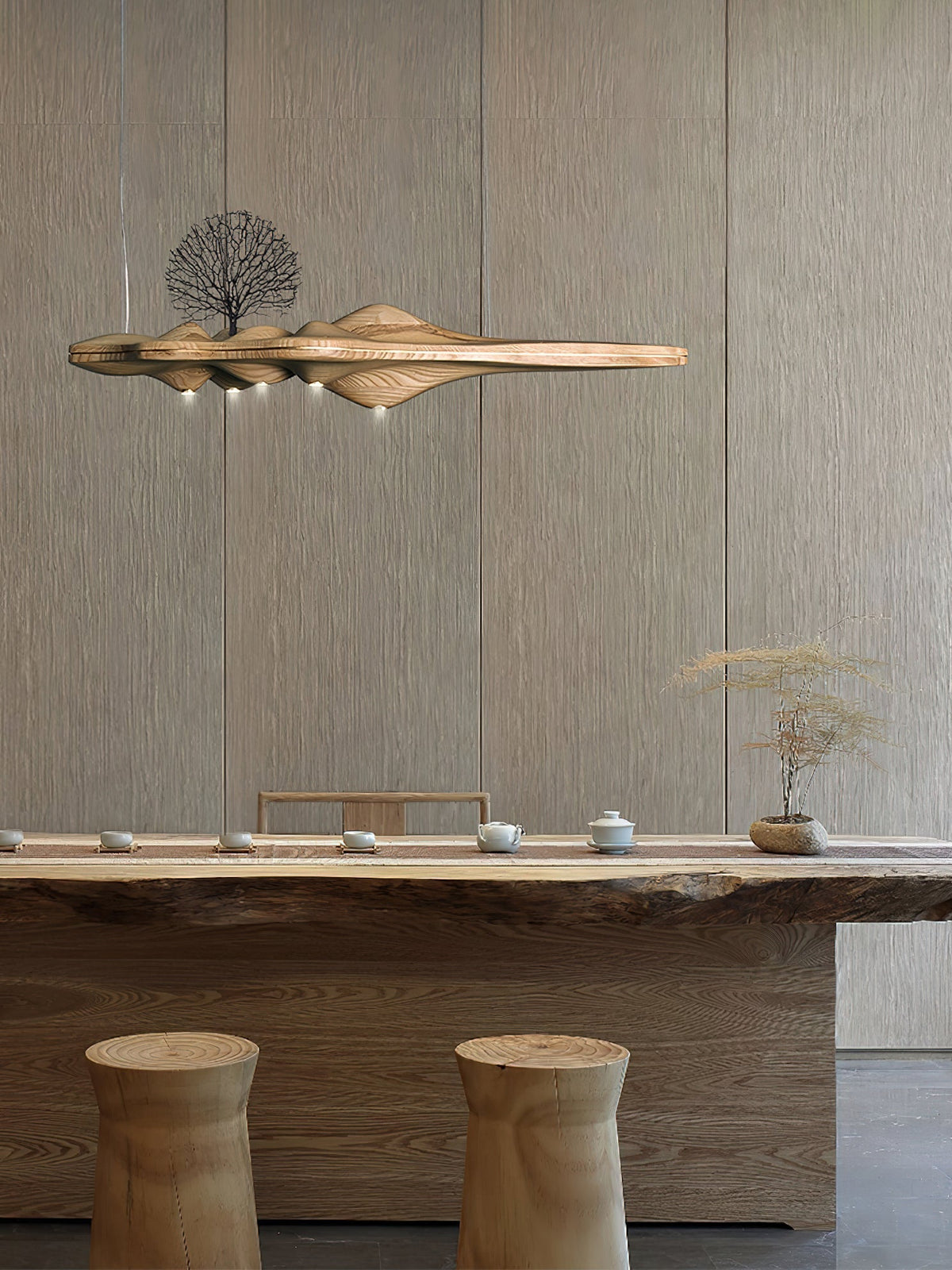 Levenera Wood Pendant Light-Moonnatur