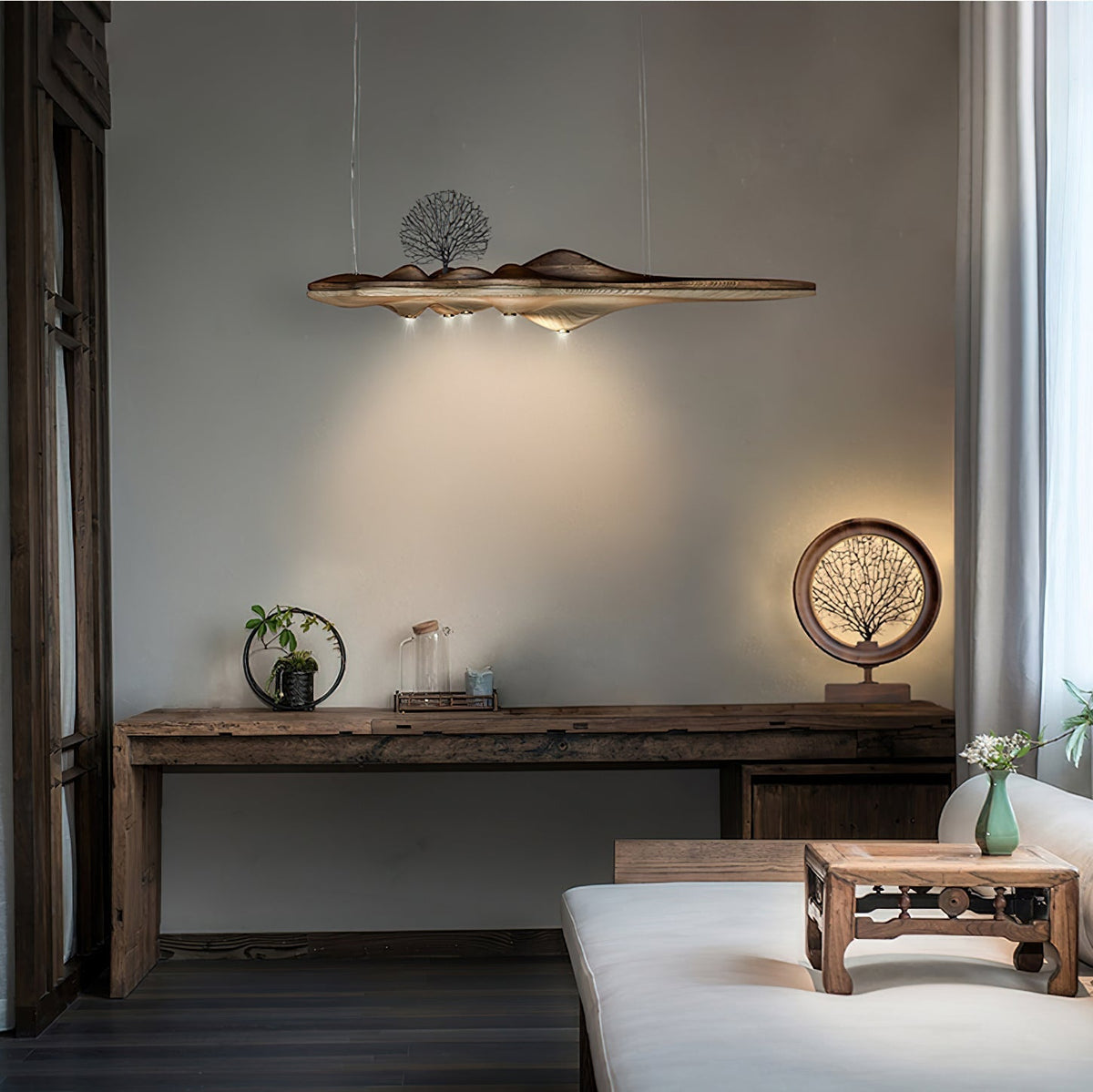 Levenera Wood Pendant Light-Moonnatur
