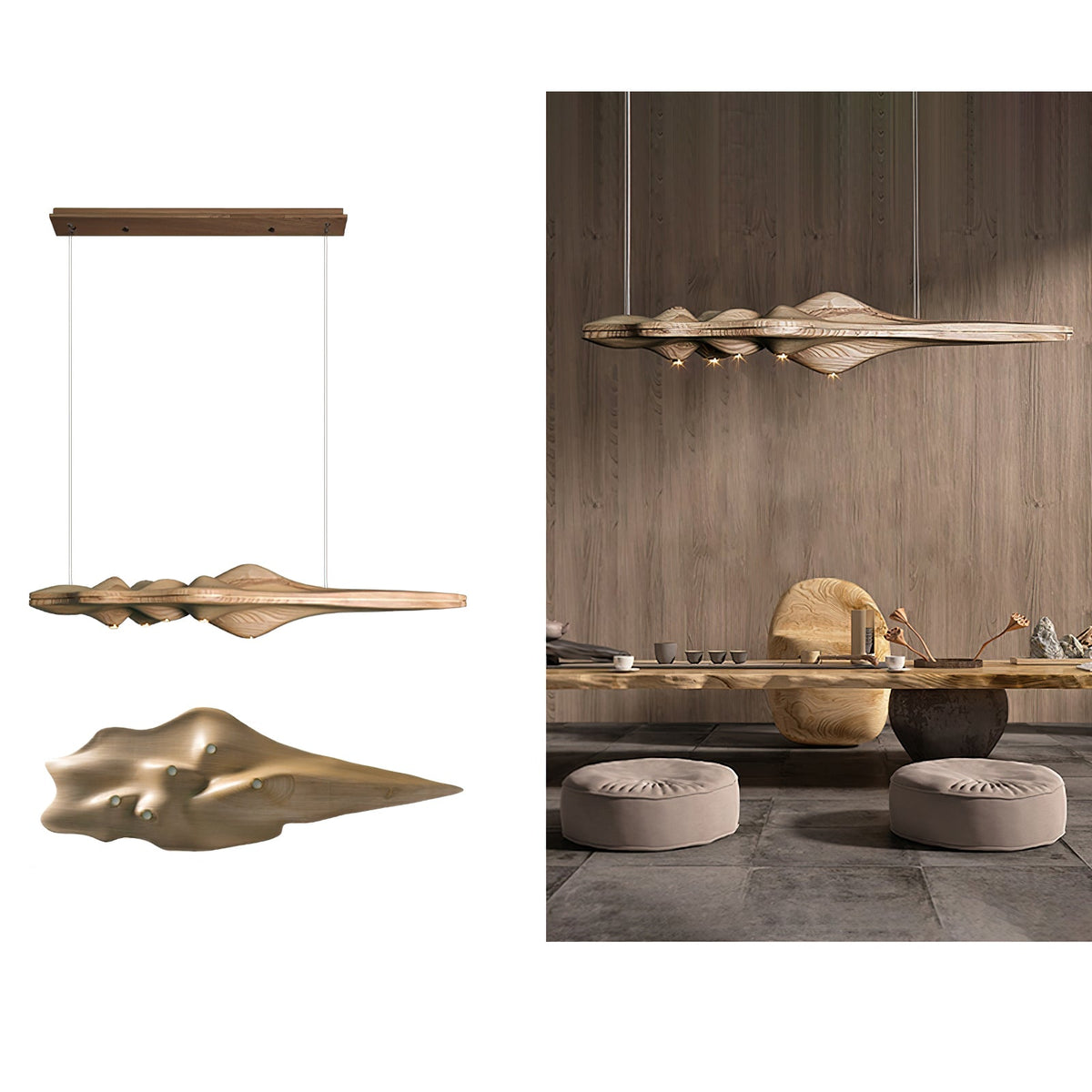 Levenera Wood Pendant Light-Moonnatur